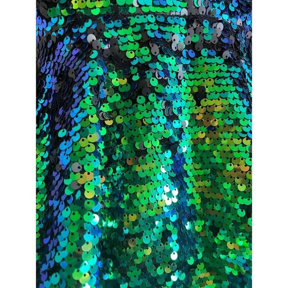 Green Sequin Spaghetti Strap Cami - Picture 4 of 8
